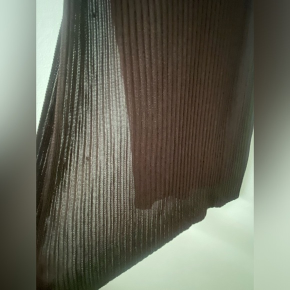 Ninety Percent Rib Split Front Midi Skirt Truffle - Picture 12 of 16